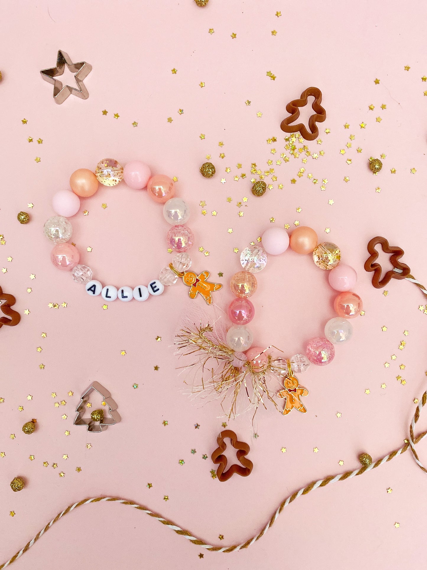 Sweet Gingerbread Charm Bracelet - Customizable