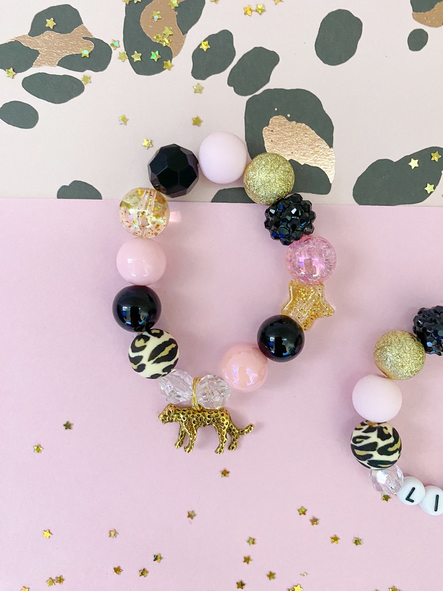 Leopard Charm Bracelet - Customizable