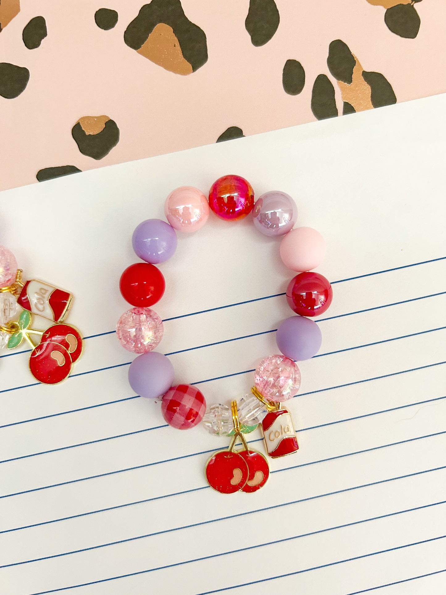 Cherry Cola Charm Bracelet - Customizable
