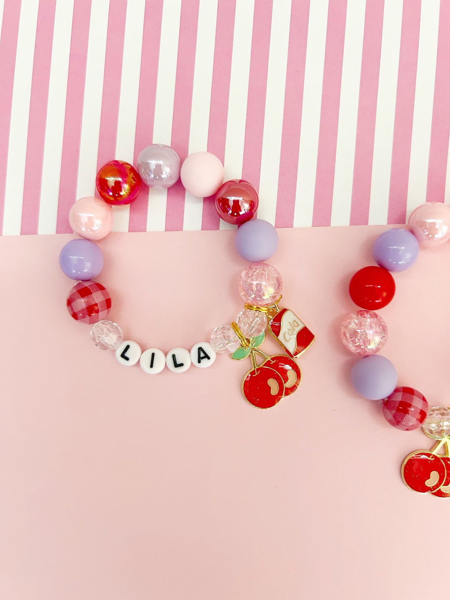 Cherry Cola Charm Bracelet - Customizable