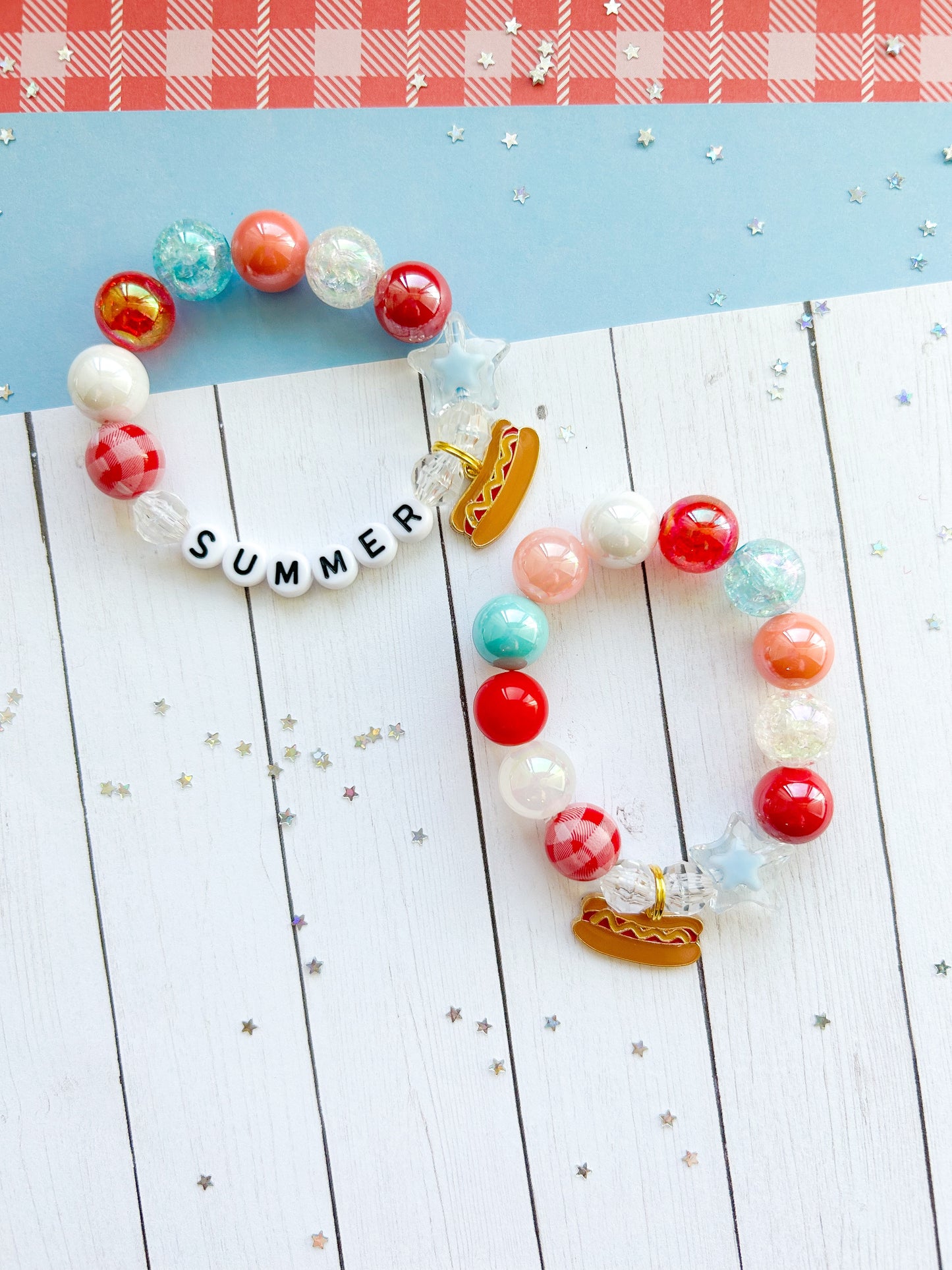 Summer Hot Dog Charm Bracelet - Customizable