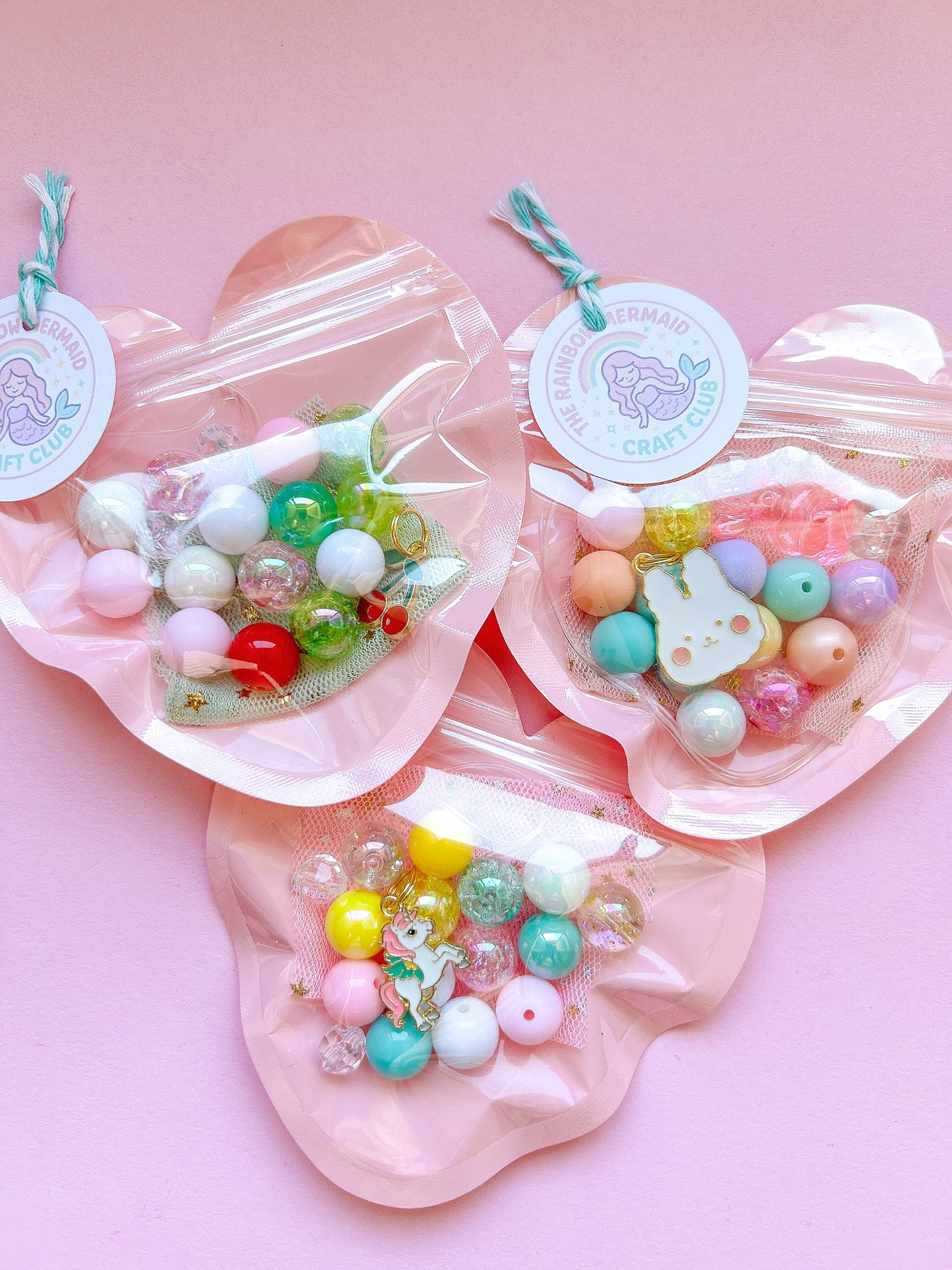 Craft Club Bracelet Kit - Makes 1 Bracelet - Choose Bunny, Unicorn, Cherry or Hot Dog