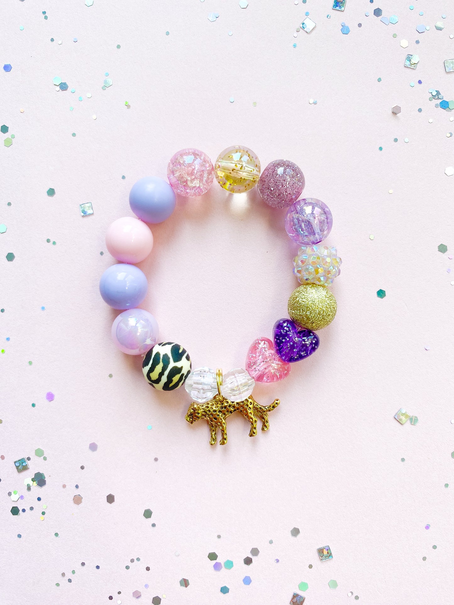 Valentine Leopard Charm Bracelet - Customizable