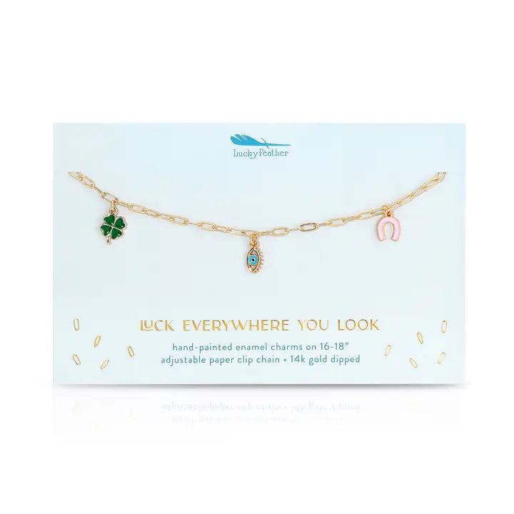 Enamel Treasure Necklace - Luck