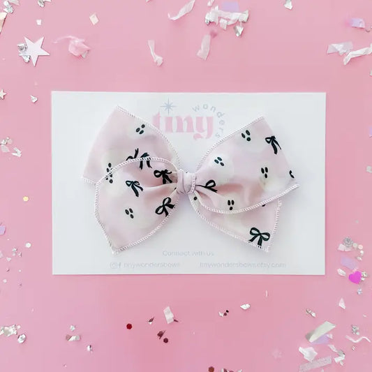 Hair Bow - Ghosts with Coquette Bows - Crepe