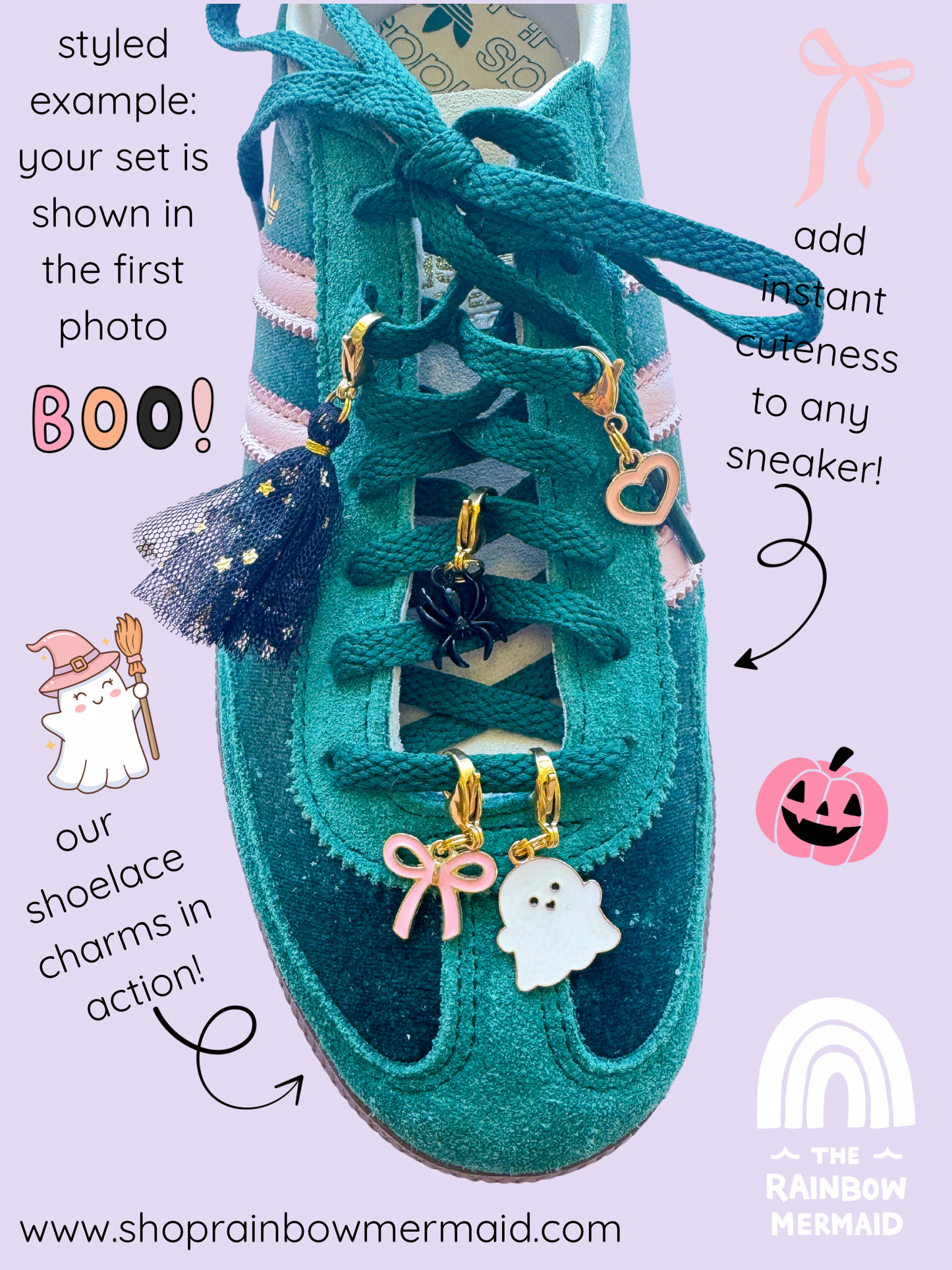 Shoelace Charms for Sneakers – Cute, Trendy & Collectible Shoe Accessories - Spooky & Sweet