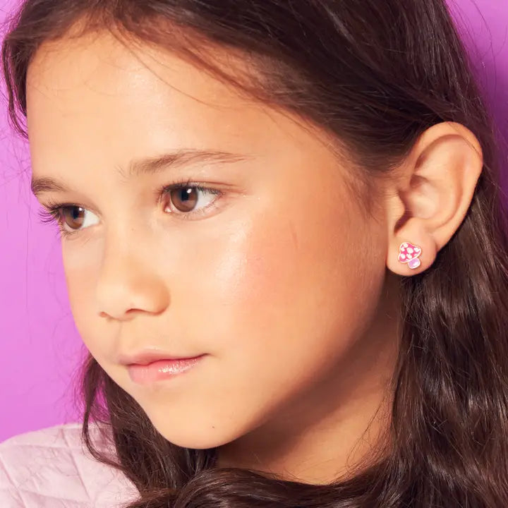 Stud Earrings - Hypoallergenic, Lead and Nickel Free - Mini Mushroom
