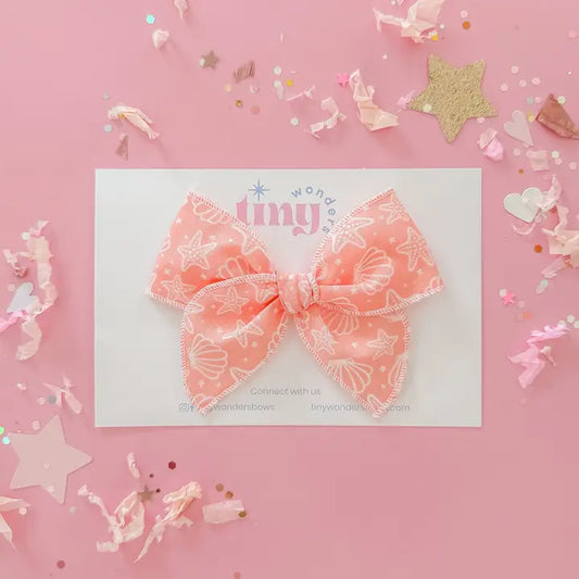 Hair Bow - Shells & Stars