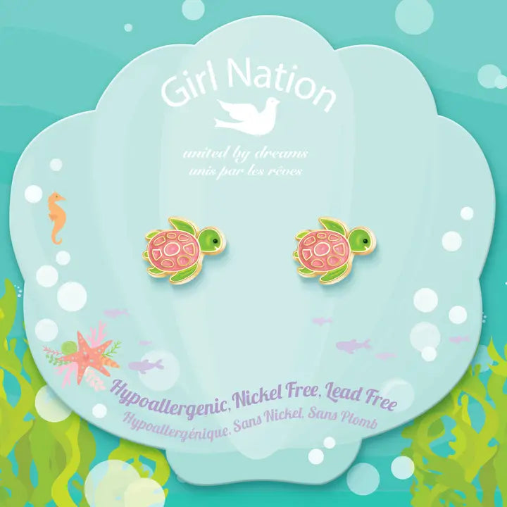 Stud Earrings - Hypoallergenic, Lead and Nickel Free - Turtle-Y Awesome
