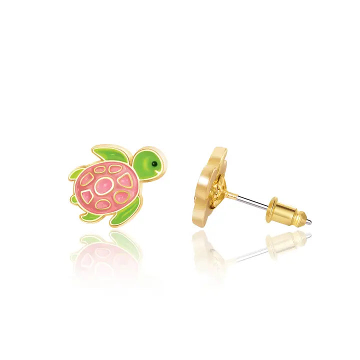 Stud Earrings - Hypoallergenic, Lead and Nickel Free - Turtle-Y Awesome