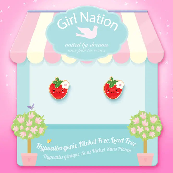 Stud Earrings - Hypoallergenic, Lead and Nickel Free - You're Berry Cutie