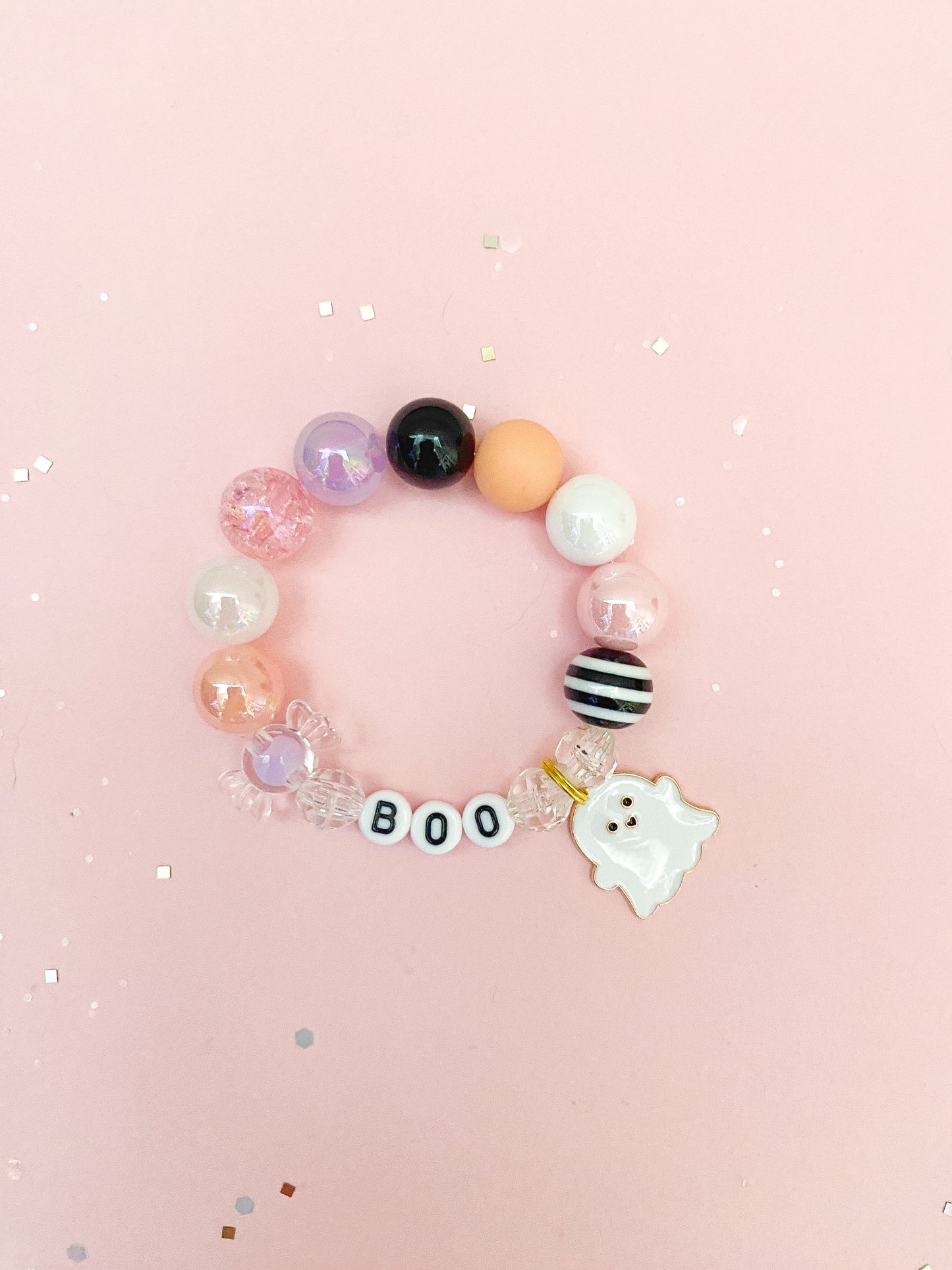 Halloween Trick or Treat Ghost Charm Bracelet