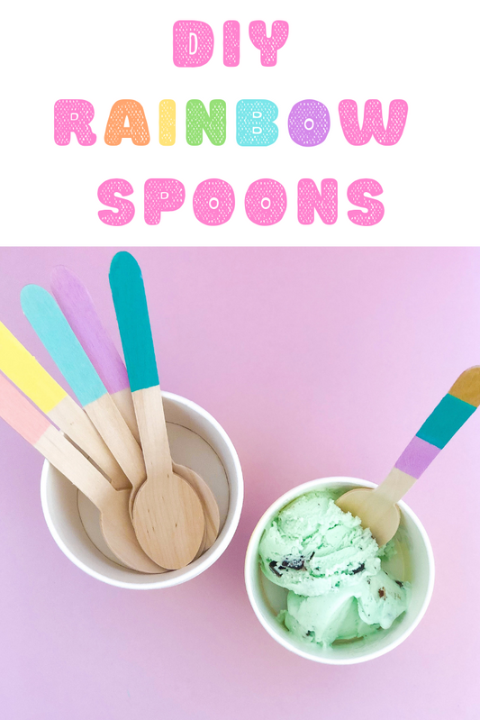 DIY Rainbow Spoons