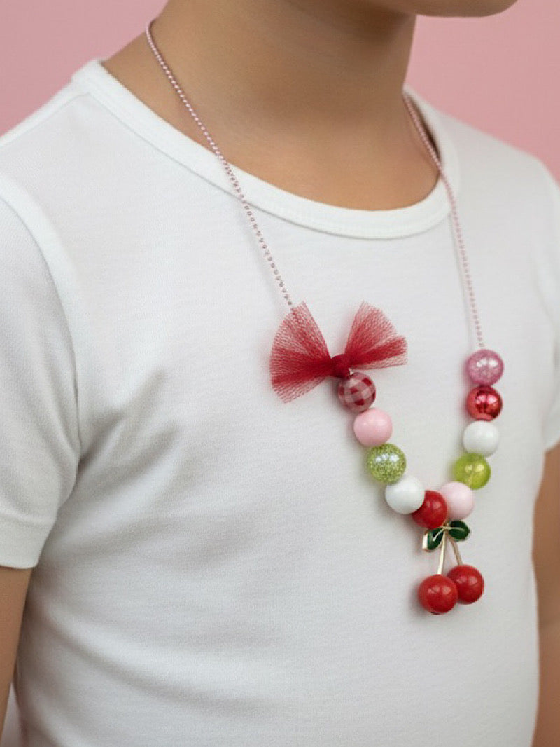 Beaded Cherry Necklace