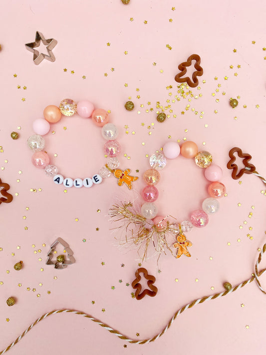 Sweet Gingerbread Charm Bracelet - Customizable