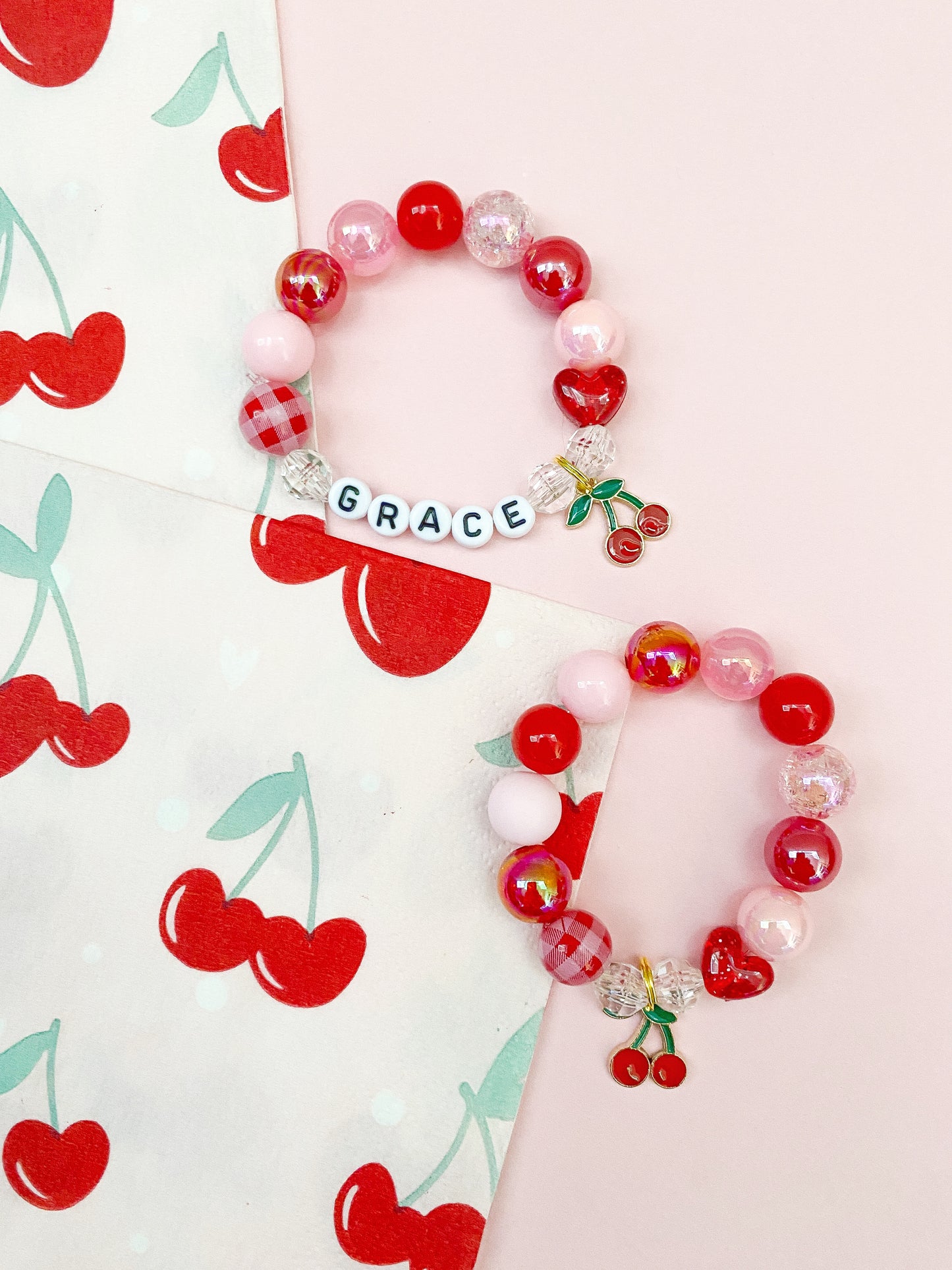 Cherry Charm Bracelet - Customizable