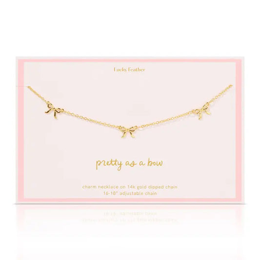 Beautiful Bows - 3 Bow Necklace - Gold