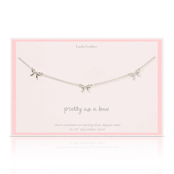 Beautiful Bows - 3 Bow Necklace - Silver