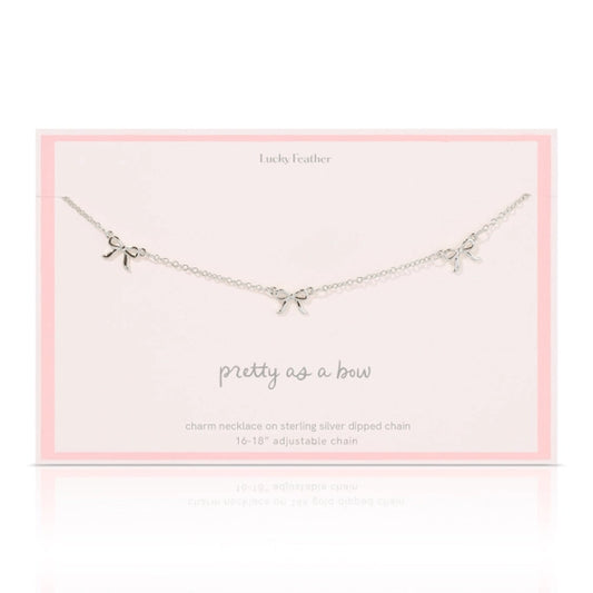 Beautiful Bows - 3 Bow Necklace - Silver