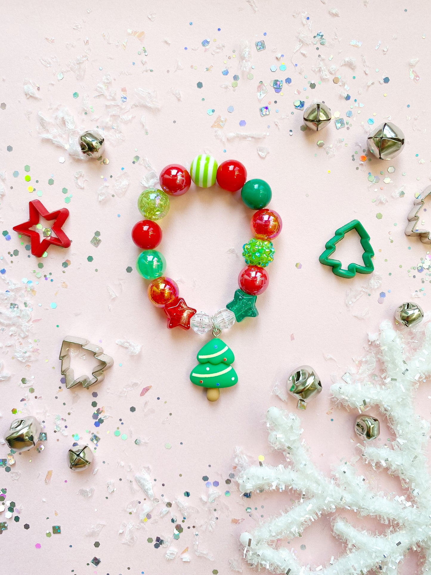 Christmas Tree Charm Bracelet - Customizable