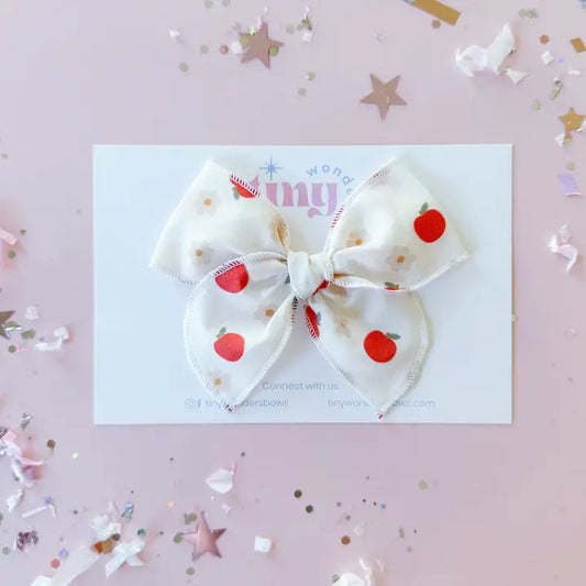 Hair Bow - Daisies & Apples