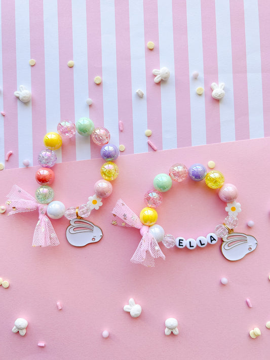 Daisy Bunny Beaded Charm Bracelet