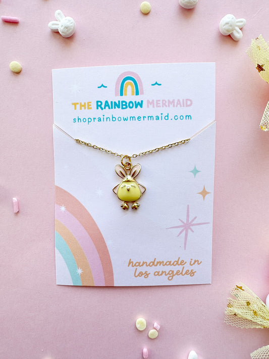 Chick Disguised As Bunny Necklace