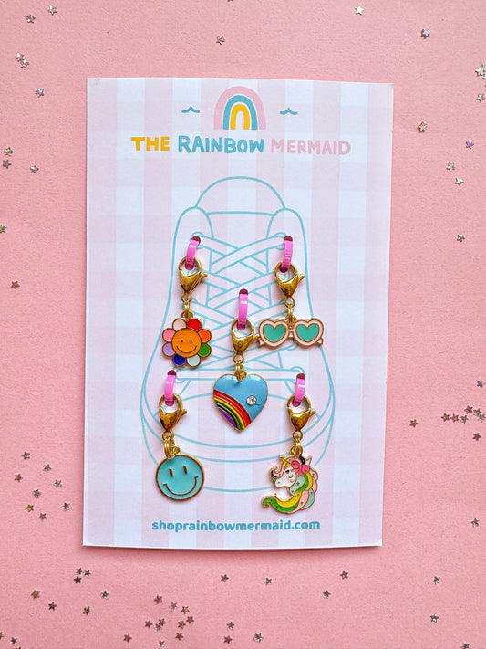 Shoelace Charms for Sneakers – Cute, Trendy & Collectible Shoe Accessories - Rainbow Magic