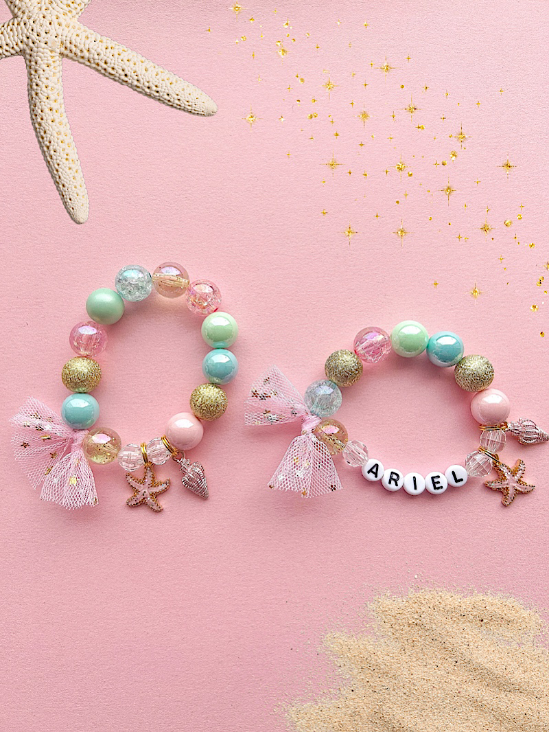 Starfish Seashell Ocean Beach Kids Charm Bracelet