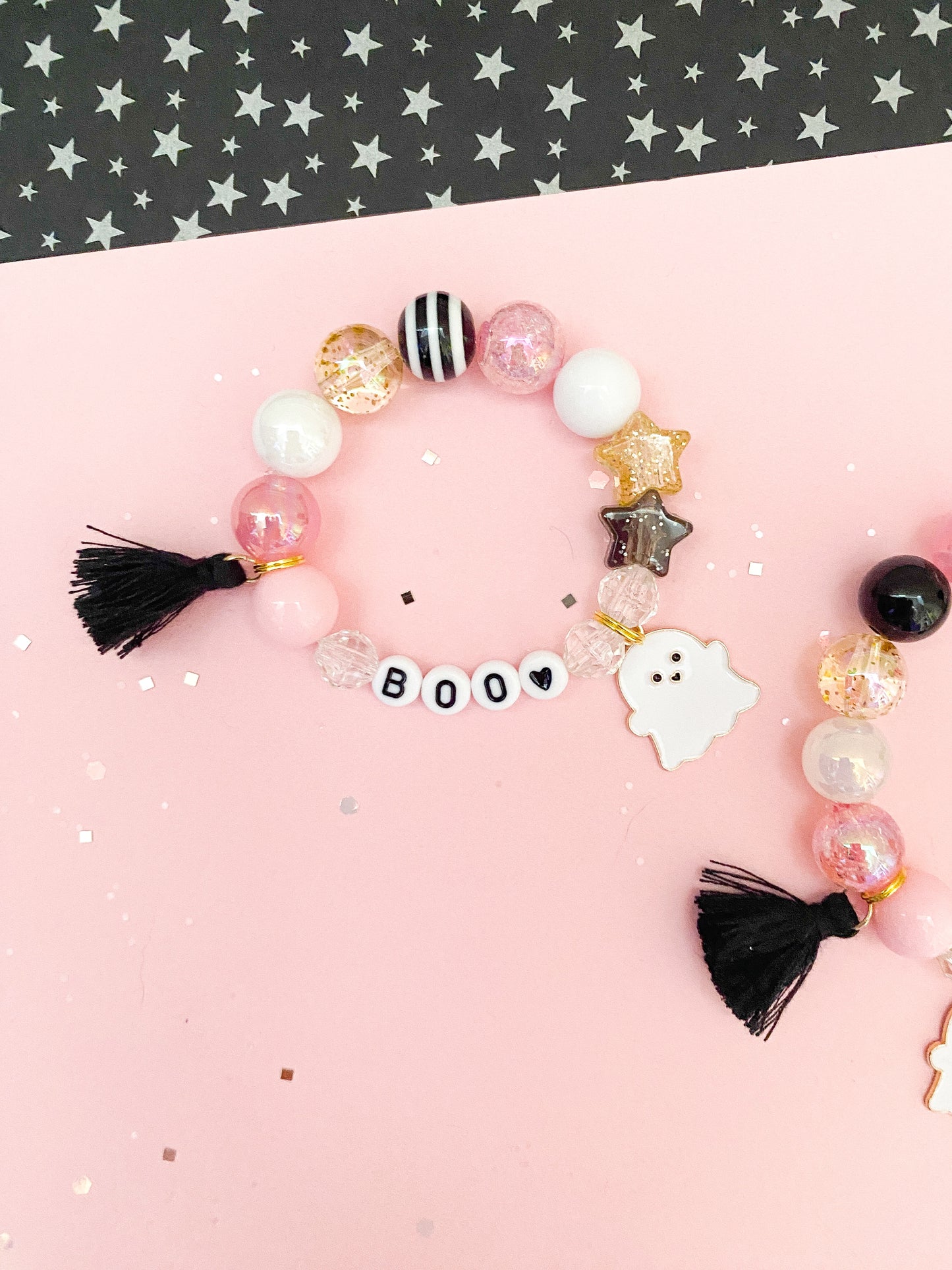 Halloween Spooky Stars Ghost Charm Bracelet