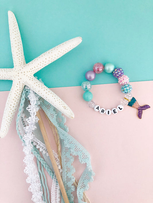 The Rainbow Mermaid Charm Bracelet - Customizable