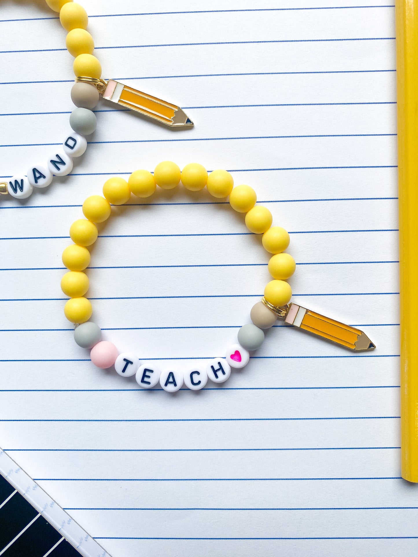 Teacher Appreciation Pencil Bracelet - Customizable