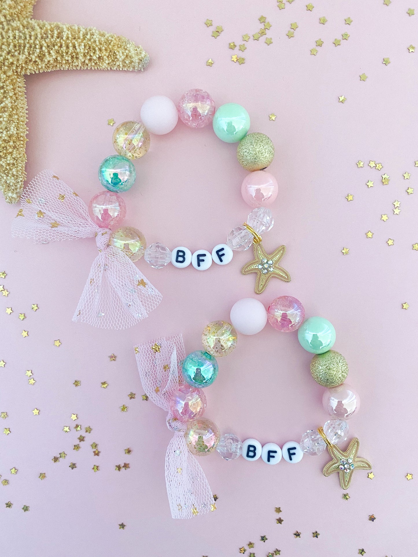 BFF Bracelets with Starfish Charm - Set of 2