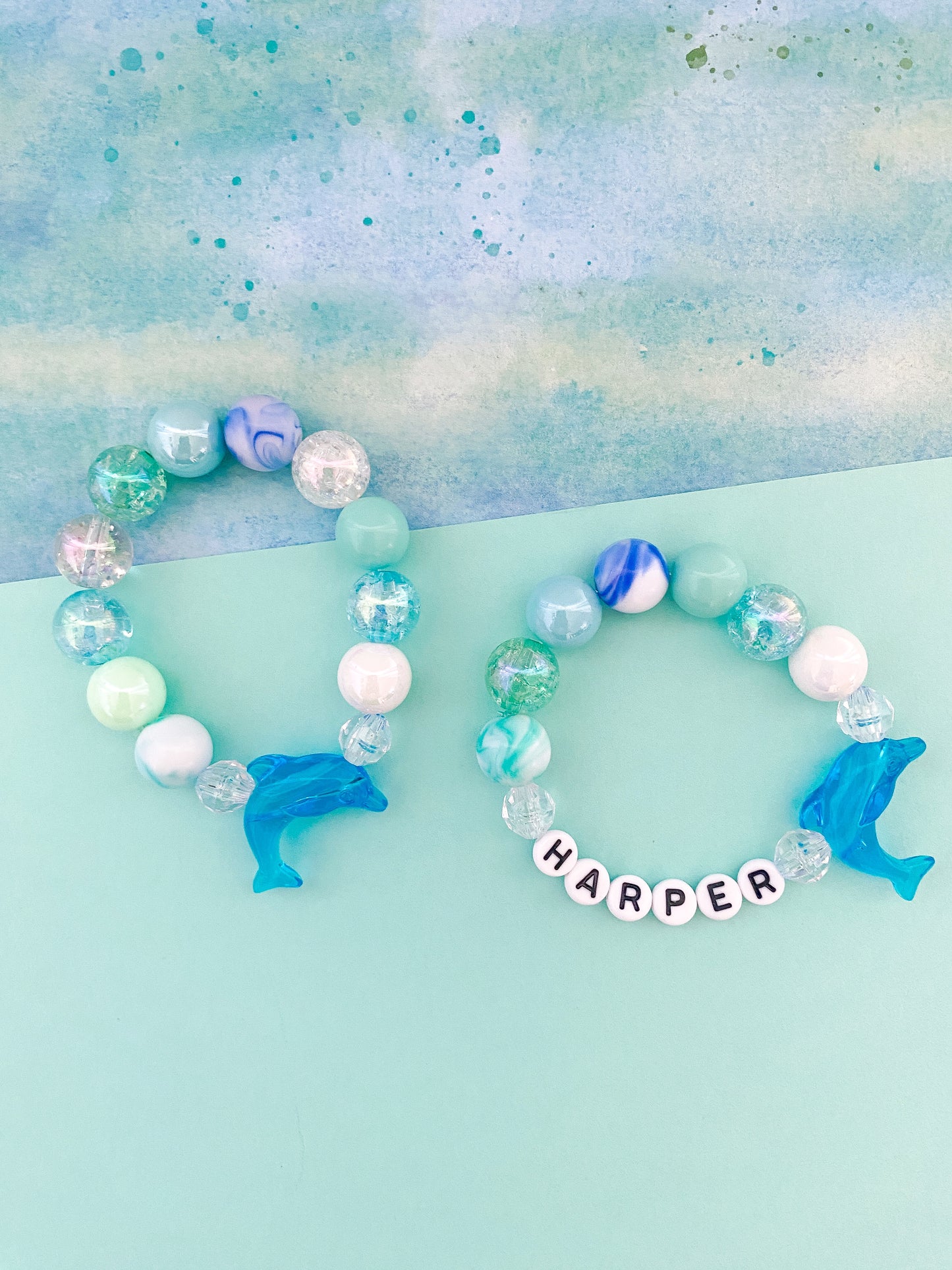 Blue Dolphin Bracelet - Customizable