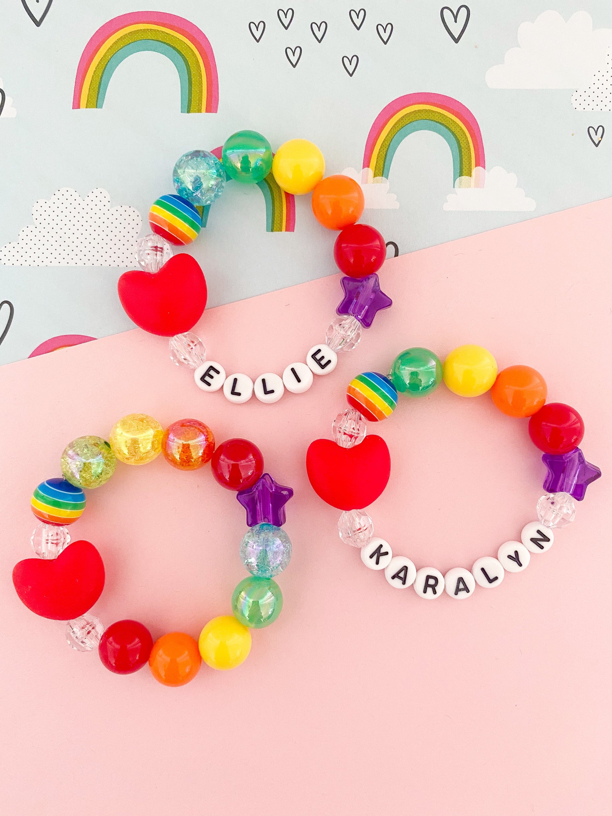 BFF Kids Bracelet Making Kit Personalized Beaded Jewelry DIY Girls Beaded  Heart Initial Friendship Bracelet Kit Make Your Own Gift 
