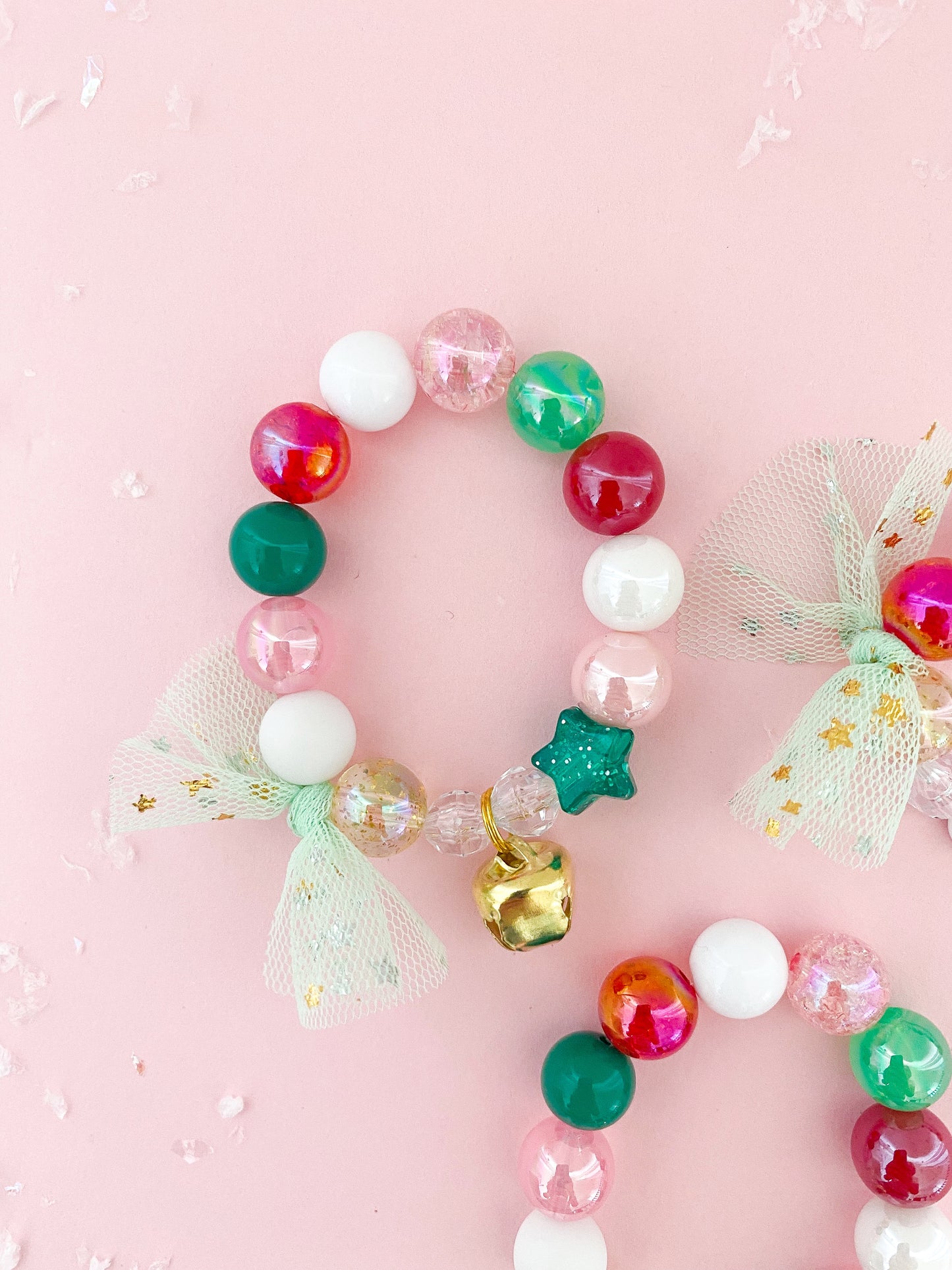 Christmas Holly Jolly Holiday Jingle Bell Charm Bracelet